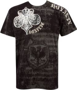 Sakkas Royalty Herren T-Shirt, Rundhalsausschnitt, Baumwolle, silberfarben Gr. XXL, Schwarz von Sakkas