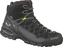 Salewa MS Alp Trainer Mid Gore-TEX Herren Trekking- & Wanderstiefel, Schwarz (Black/Black), 42 EU von Salewa