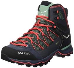 Salewa WS Mountain Trainer Lite Mid Gore-TEX Damen Trekking- & Wanderstiefel, Grün (Feld Green/Fluo Coral), 41 EU von Salewa