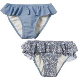 Salted Stories SASS24-706SAX Badehose mit Rüschen 2er Set - Flore/Sophie blau (Gr. 74/80) von Salted Stories