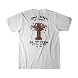 Salty Crew Bugging Out SS Tee White M - Herrenmode Casual Kurzarm T-Shirt Baumwolle - Regular Fit - Lifestyle Beach Apparel, Weiss/opulenter Garten, Mittel von Salty Crew