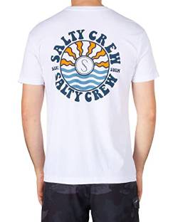 Salty Crew Sun Waves Premium S/S Tee Kurzarm-T-Shirt, weiß, S von Salty Crew