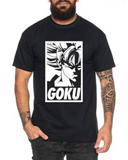 Goku Rahmen Herren T-Shirt One Goku Dragon Master Son Ball Vegeta Turtle Roshi Piece Golds Db, Farbe:Schwarz, Größe:3XL von Sambosa