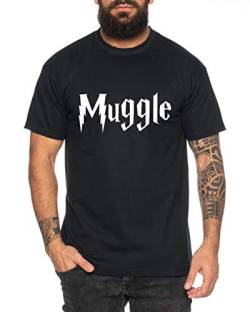 Muggle Herren T-Shirt Potter Zauber Magie Schule Harry, Farbe:Schwarz, Größe:L von Sambosa