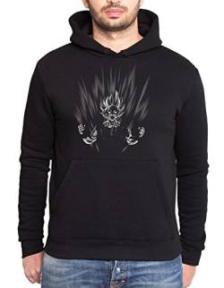 Scream Son Goku Herren Hoodie Goku Dragon Master Son Ball Vegeta Turtle Roshi Db, Farbe:Schwarz;Größe:M von Sambosa