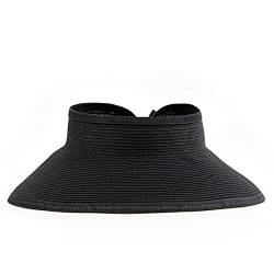 San Diego Hat Company Damen Signature Women's Ultrabraid Large Brim Visor Visier, schwarz, Einheitsgröße von San Diego Hat Co.