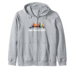 San Francisco Souvenir Skyline San Franciscans Herren Damen Kapuzenjacke von San Francisco Souvenir City Clothing Apparel