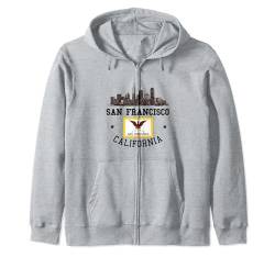 San Francisco Souvenir Skyline San Franciscans Herren Damen Kapuzenjacke von San Francisco Souvenir City Clothing Apparel