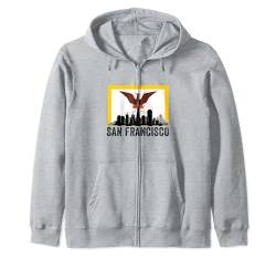 San Francisco Souvenir Skyline San Franciscans Herren Damen Kapuzenjacke von San Francisco Souvenir City Clothing Apparel