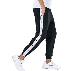 Sanaryun Jogginghose Herren Reha Postoperative Hose Seitlich Zu Öffnen Weites Bein Trainingshose Open Leg Jogger Freizeithose 90Er Jahre Outfit Hose Mit Knöpfen An Der Seite Sportswear Mit Taschen von Sanaryun