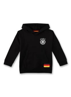 Sanetta DFB-Kapuzensweatshirt Schwarz | Hochwertiges und gemütliches Sweatshirt aus Baumwoll-Mix für Mädchen & Jungen. Kinder Bekleidung 116 von Sanetta