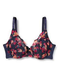 Sans Complexe Damen Elise Fantaisy 70AAH62 BH, Bedruckt, Marineblau & Blumen, 90F von Sans Complexe