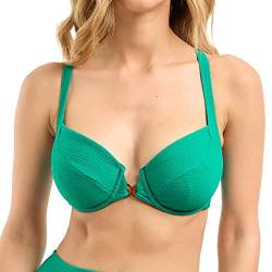 Sans Complexe Damen Glamourous Textured Badeanzug Top mit Bügel, Tropical Green, 85C von Sans Complexe