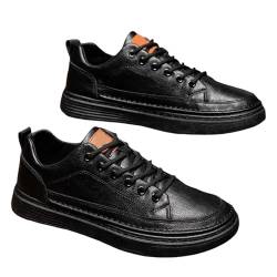 Freizeitschuhe Herren Fashion Leder Hallenschuhe Classic Casual Arbeitsschuhe Business Herrenschuhe Skateboardschuhe Bequeme Schlüpfen Schuhe Outdoor Walkingschuhe Freizeit Sportschuhe von Sansee