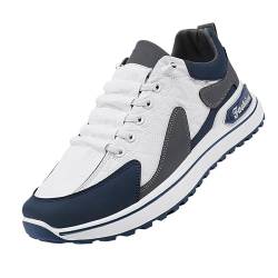 Turnschuhe Herren Leder Atmungsaktive Sneakers Casual Joggingschuhe Fashion Walkingschuhe Bequeme Laufschuhe rutschfest Freizeitschuhe Alltag Leichte Hallenschuhe Freizeit Herrenschuhe von Sansee