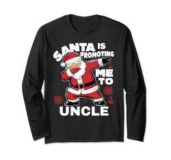 Santa Is Promoting Me To Uncle Baby Announcement Uncle Langarmshirt von Santa Is Promoting Me To uncle Tees