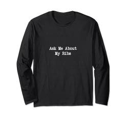 Fragen Sie mich nach meinen Ribs Funny Ribs BBQ Minimalist Typewriting Langarmshirt von Sarcastic Ribs Barbeque Lover Men & Women Humor