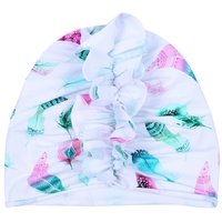 Sarcia.eu Beanie Weiße Mütze/Turban für Mädchen mit Federn gemustert von Sarcia.eu