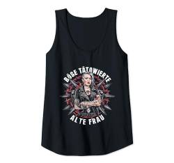 Damen Tattoo Lady Sarkasmus Böse tätowierte alte Frau Tank Top von Sarkastische Sprüche & Tattoo Lady Designs