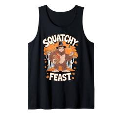 Lustiges Erntedankfest Bigfoot Pilgrim Truthahn Squatchy Feast Tank Top von Sasquatch Thanksgiving Boys Girls Men Women Tees