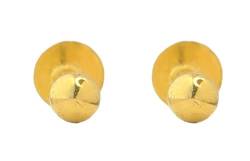 Ohrringe aus 18 Karat echtem, zertifiziertem feinem Gelbgold, göttliches Design, Gelbgold, Kein Edelstein von Satfale Jewellers