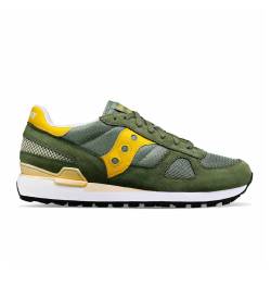 Saucony für Herren. S2108-880 Turnschuhe Shadow Original grün (40), Stoff, Wohnung, Schnürsenkel, Lässig von Saucony