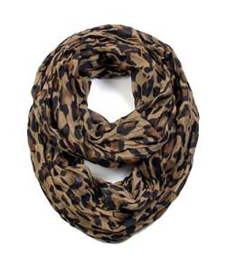 Scarf& Scarfand's Classic Leopard Print Infinity, Ein Klassiker - Braun, Einheitsgröße von Scarf&