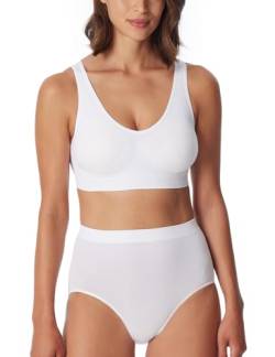 Schiesser Damen Bustier Mit Herausnehmbaren Pads Nahtlos Classic Seamless Sport-BH, Weiss_181105, XL EU von Schiesser