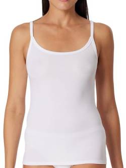 Schiesser Damen Spaghettitop Unterhemd Organic Cotton-Pure Rib Unterwäsche, Weiss_179885, 38 von Schiesser