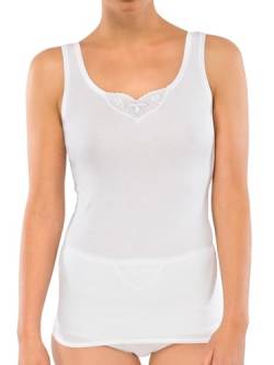 Schiesser Damen Trägertop (2er Pack) Unterhemd, Weiß (Weiss 100), 44 von Schiesser