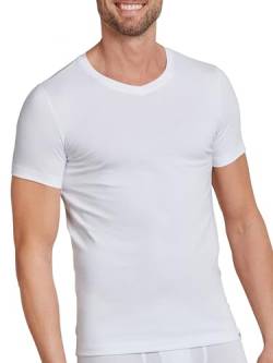 Schiesser Herren Unterhemd T-Shirt V-Ausschnitt Long Life Cotton - 172468, Größe Herren:5, Farbe:weiss von Schiesser
