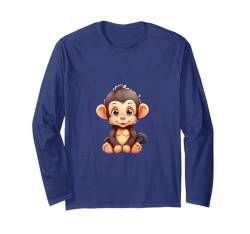 Cute Chimpanzee Baby Animal. Langarmshirt von Schimpanse FH