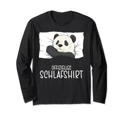 Offizielles Schlafshirt Panda, Schlafanzug Panda Langarmshirt von Schlafanzug Damen & Herren, Pyjama Kinder