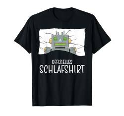 Offizielles Schlafshirt Roboter, Schlafanzug Roboter T-Shirt von Schlafanzug Damen & Herren, Pyjama Kinder