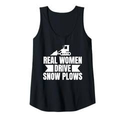 Damen Real Woman Drive Schneepflug Tank Top von Schneepflug Designs Schneearbeiter LKW Winter