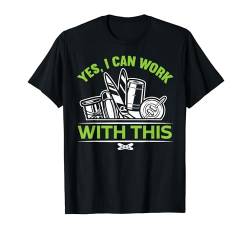 Yes I Can Work With This Funny Sewing T-Shirt von Schneider Quilten Näherin Geschenke Für Frauen