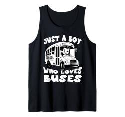 Schulbus-Kostüm für Kinder, Kleinkinder, nur ein Junge, der Busse liebt Tank Top von School Bus Tee Gifts Back To School 2025 Kids Boys