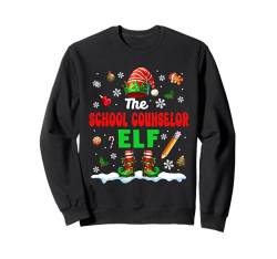 The School Counselor Elf Christmas Job Team Matching Party Sweatshirt von School Counselor Christmas Costume