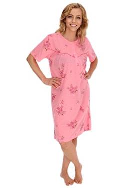 Schuerzenfabrik - Nachthemden für Damen Kurzarm Damennachthemden Nachthemden Damen kurzärmlig Größe XXL / 48, rosa von Schuerzenfabrik