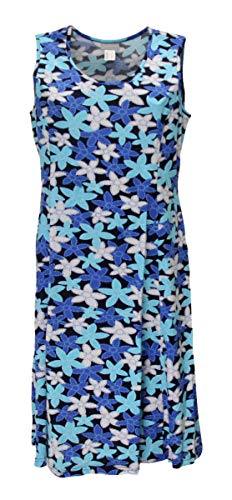 Sommerkleid Kleid Hauskleid Gartenkleid Strandkleid Jersey, Größe:44, Design:Design 2 von Schuerzenfabrik