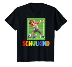 Kinder Kinder Schulkind Fußball Einschulung Jungen Erstklässler T-Shirt von Schulanfang 2024 Geschenk für die Schultüte Jungs