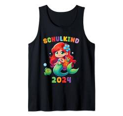 Einschulung 2024 für Mädchen Schulkind Meerjungfrau Tank Top von Schulkind 2024 Meerjungfrau