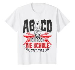 Kinder ABCD Ich Rock Die Schule 2024 Einschulung Schulkind Schüler T-Shirt von Schulkind Einschulung Designs & Geschenkideen