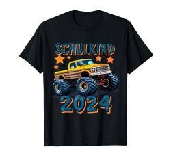 Schulkind 2024 Monstertruck Einschulung Erstklässler T-Shirt von Schulkind Monstertruck 2024 Einschulung Cool