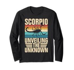 Skorpion enthüllt den unbekannten Skorpion Langarmshirt von Scorpio Gifts for Women