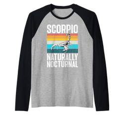 Skorpion natürlich nächtlicher Skorpion Raglan von Scorpio Gifts for Women