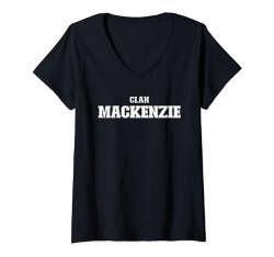 Damen Clan Mackenzie Family Last Name Scottish Heritage T-Shirt mit V-Ausschnitt von Scot Clans Surname Scotland Heraldry Merch