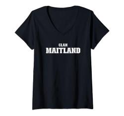Damen Clan Maitland Family Last Name Scottish Heritage T-Shirt mit V-Ausschnitt von Scot Clans Surname Scotland Heraldry Merch