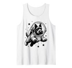 Hund Papa Mama Weltraum – Astronaut Scottish Terrier Tank Top von Scottish Terrier Gift for Men, Women, Dad & Mom