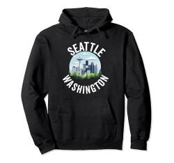 Seattle Souvenir Skyline Washington State Männer Frauen Junge Mädchen Pullover Hoodie von Seattle Souvenir Skyline Clothing Apparel